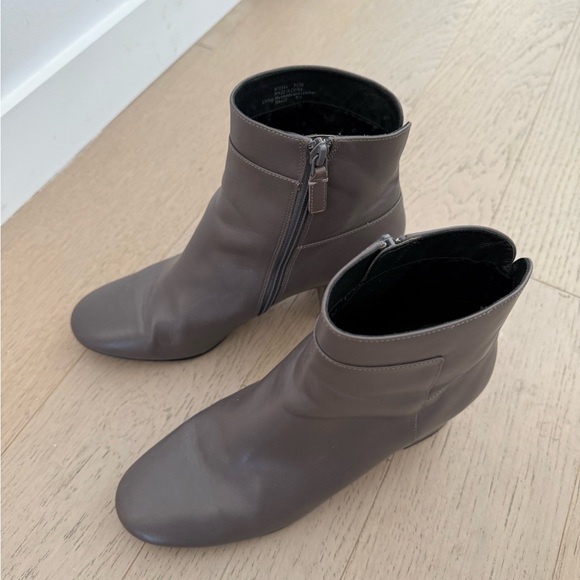 Cole Haan Grand OS Taupe Leather Heeled Boots - Picture 3 of 8